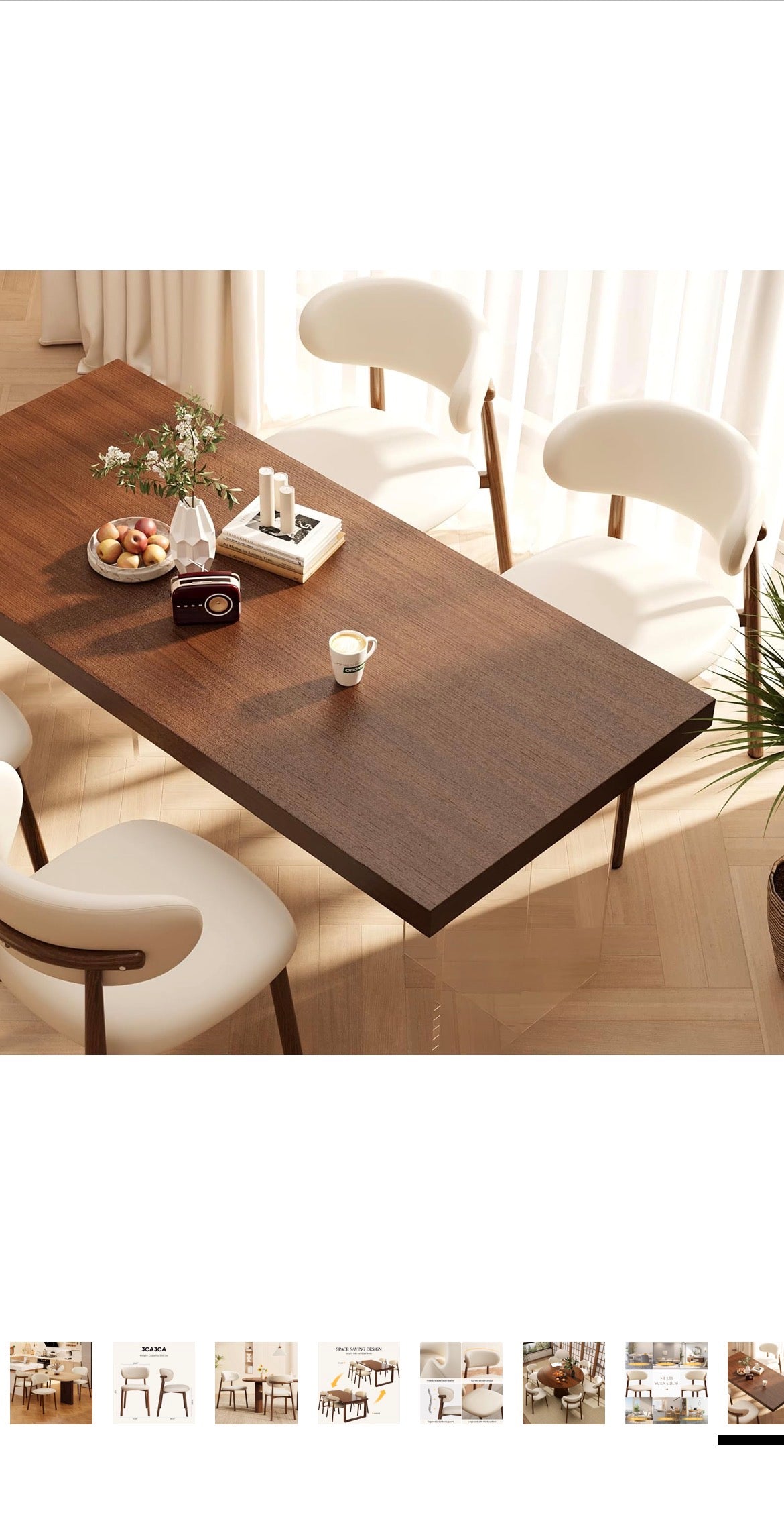 Leather Dining Chairs - 4 Set