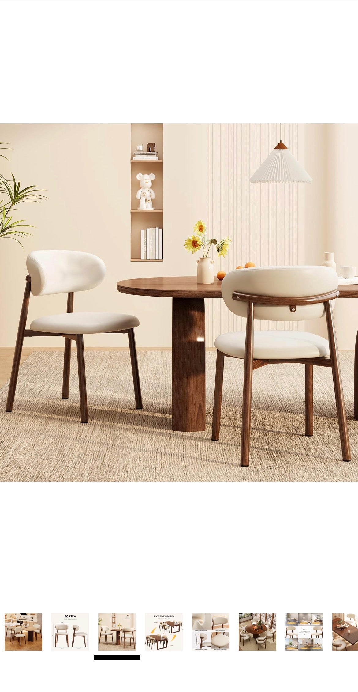 Leather Dining Chairs - 4 Set