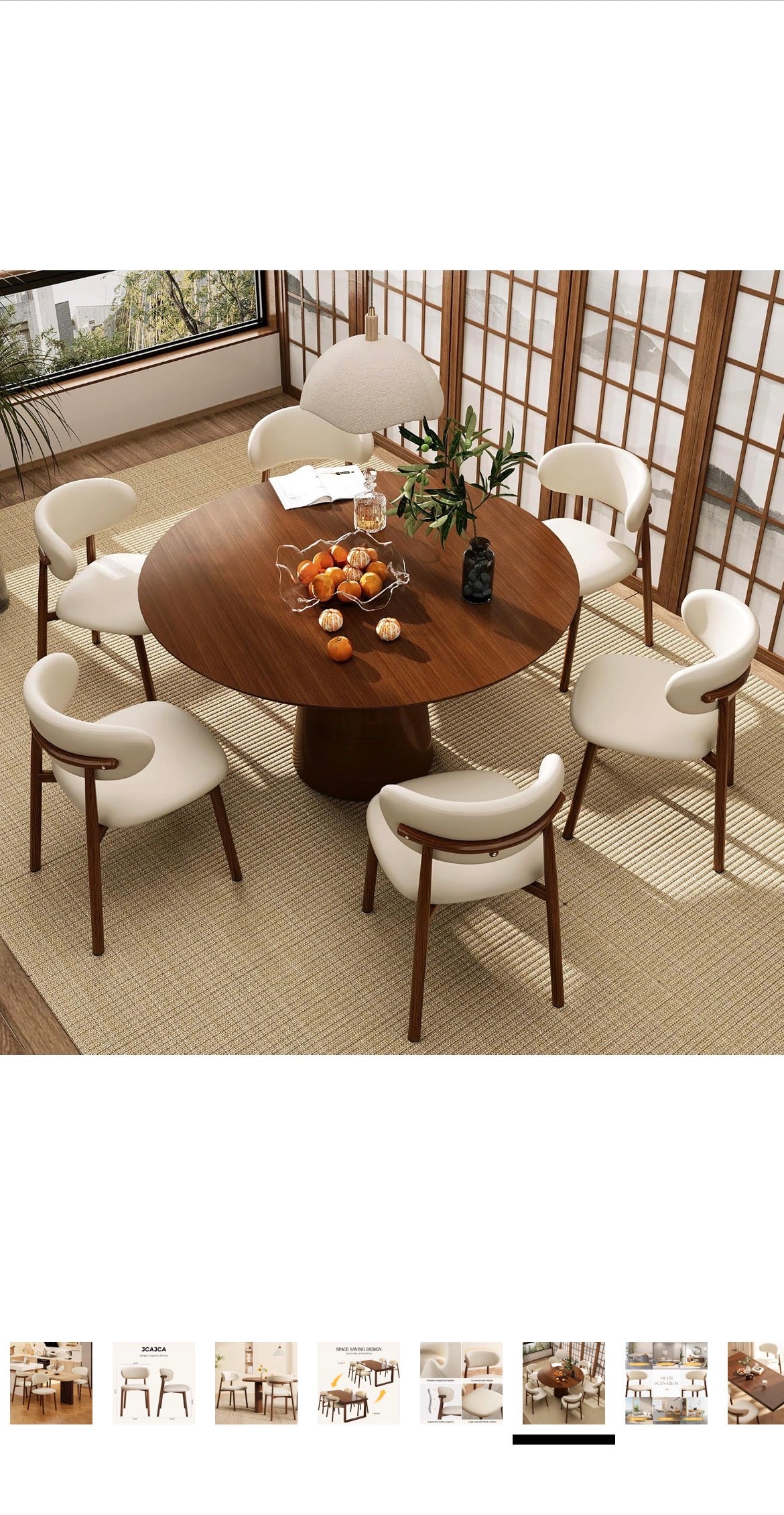 Leather Dining Chairs - 4 Set