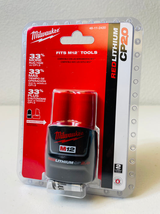 Milwaukee M12 Red Lithium CP2.0 Battery